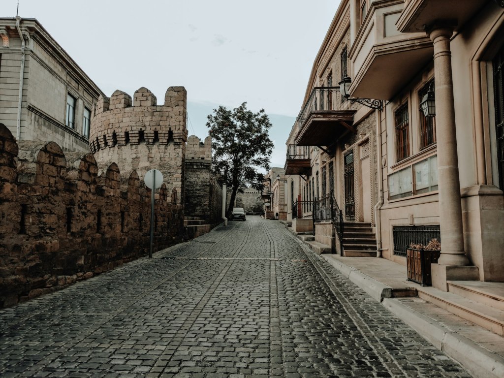Sandstone building in Baku Old City, home to some of the best fine dining in Baku