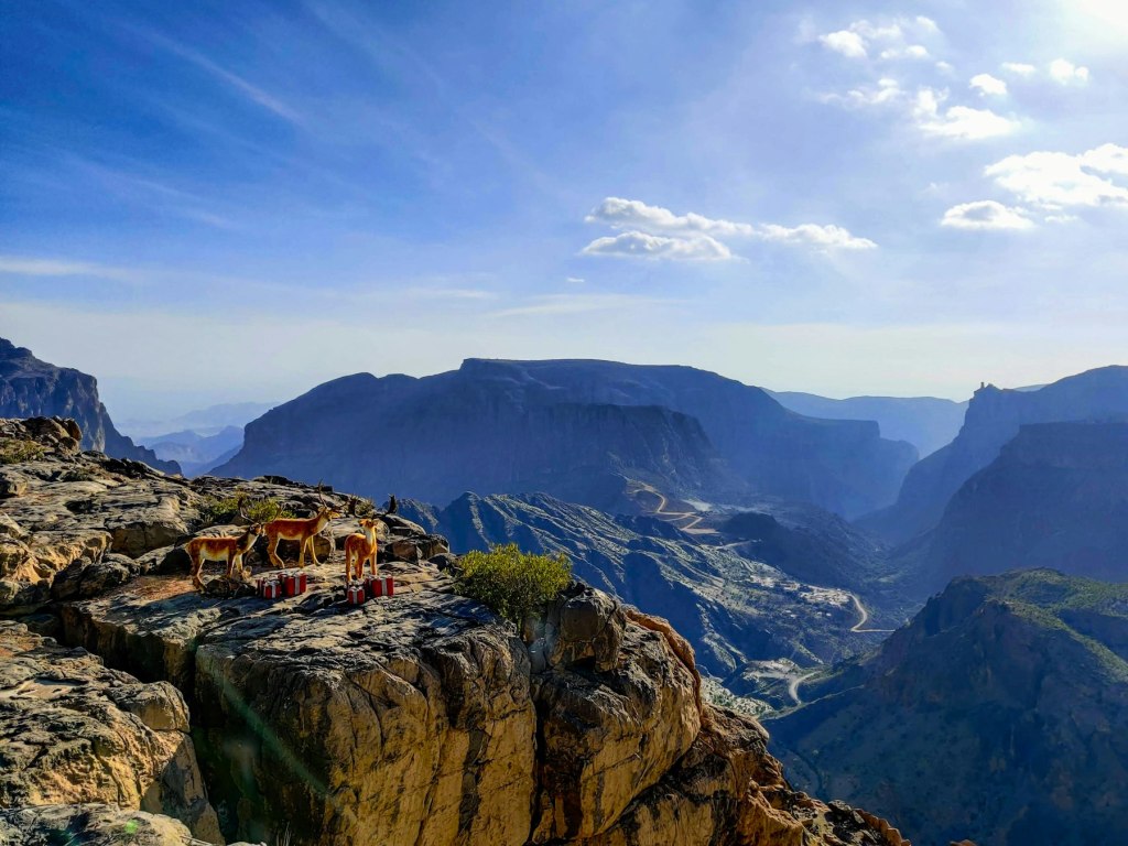 Scenic Omani mountain range under open sky