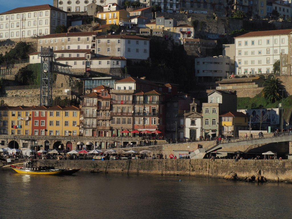 Porto's old town and the Dom Luís I Bridge over the Douro River