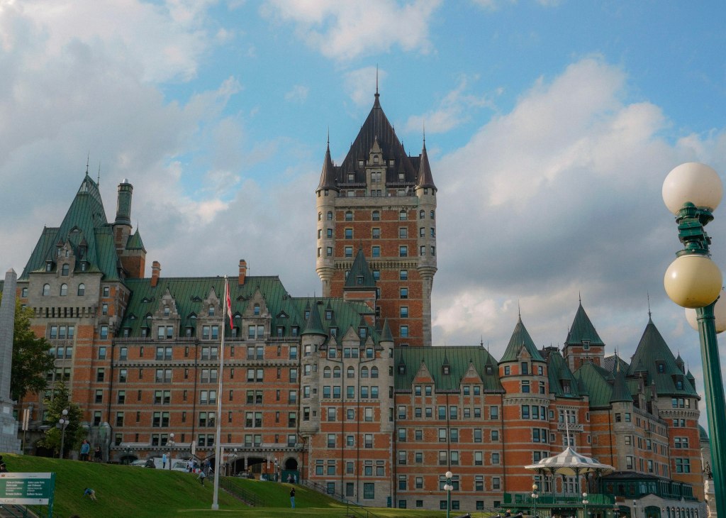 Fairmont Le Château Frontenac rising above Old Quebec in Quebec City