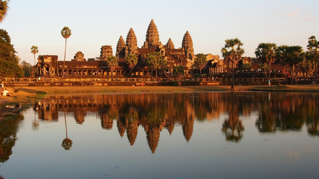 Angkor Wat temple towers near Siem Reap, Cambodia
